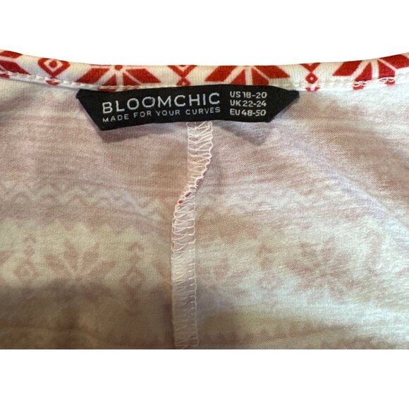 Bloomchic Womens Christmas Themed Sleeveless Jumpsuit Red & White Size 18-20 Wit - Picture 5 of 6